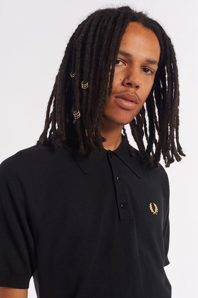 Black Fred Perry K7303 Men's Knitwear | PH 1313EBCX